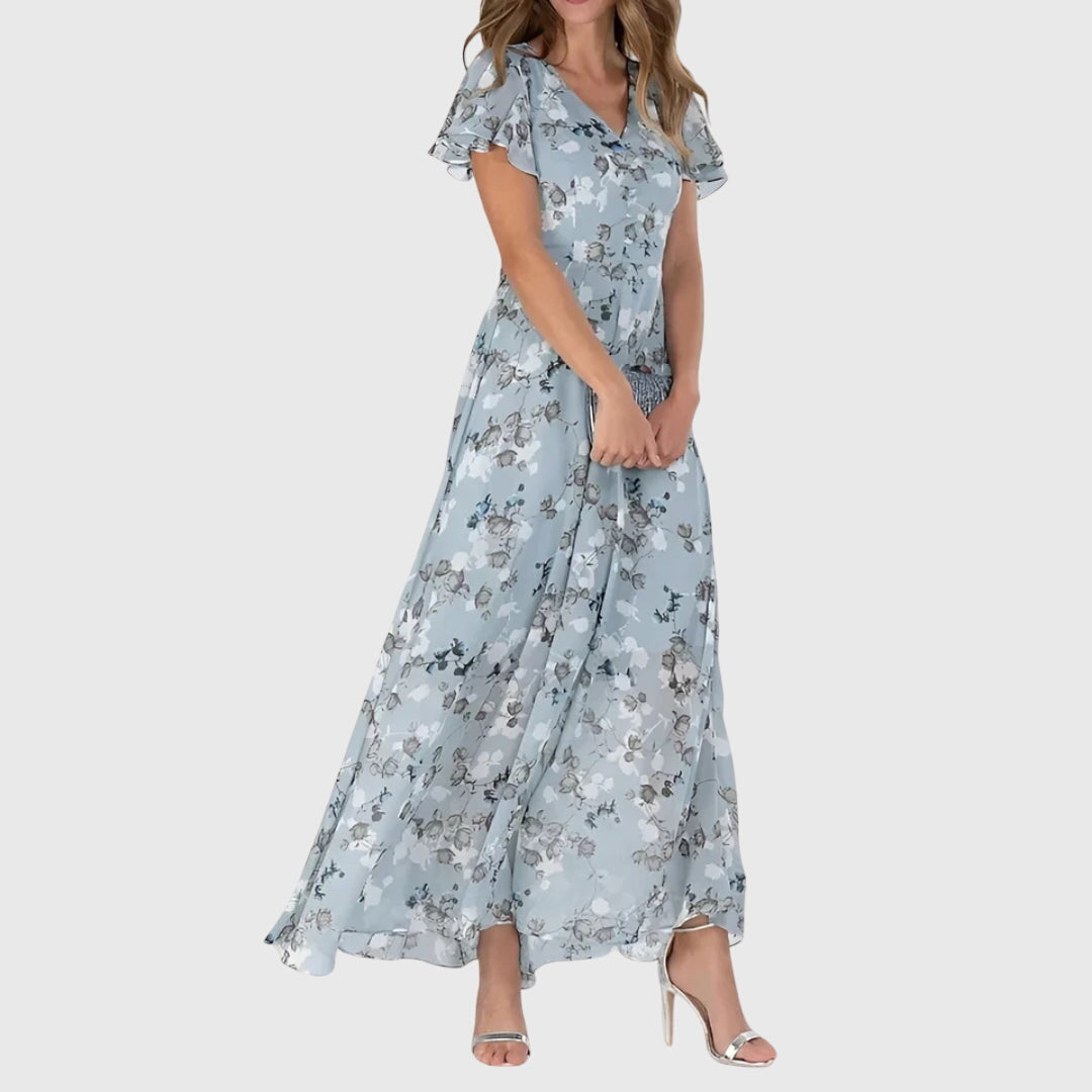 Image of Betty | Women's V-Neck Floral Maxi Dress