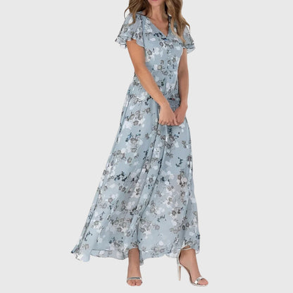 Image of Betty | Women's V-Neck Floral Maxi Dress