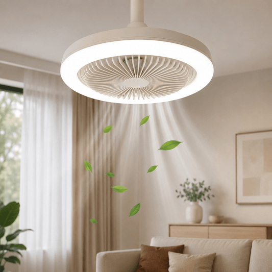 BREEZELIGHT – Ceiling Fan with Lamp Socket and Remote Control