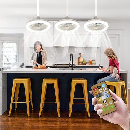 BREEZELIGHT – Ceiling Fan with Lamp Socket and Remote Control