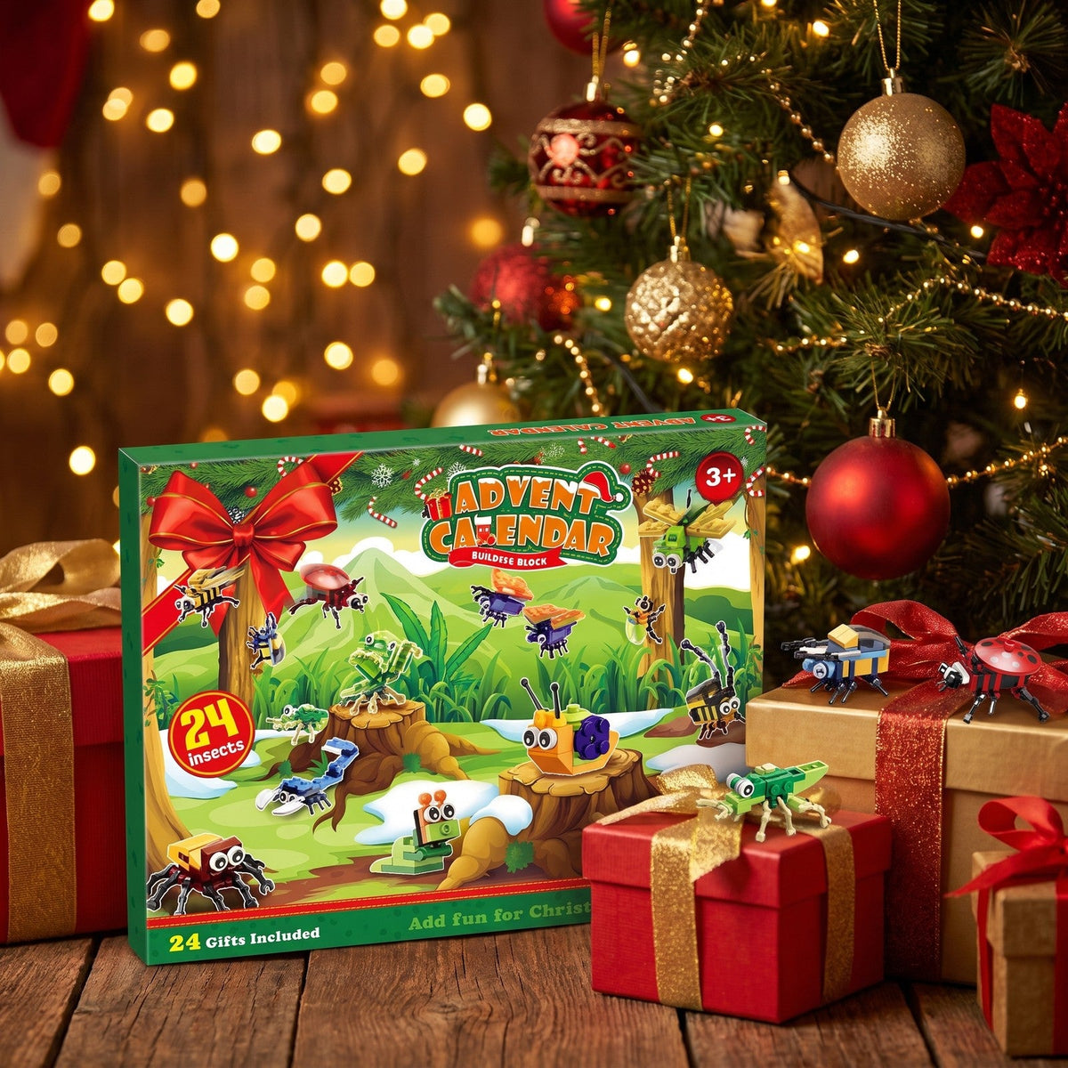 Bug and Insect Advent Calendar for Kids, 24 Brick Builds and 2 Secret Builds