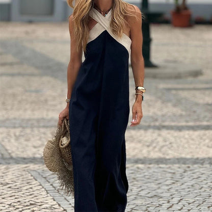 Camille | Elegant Maxi Cross Neck Dress for Special Occasions - Image 1