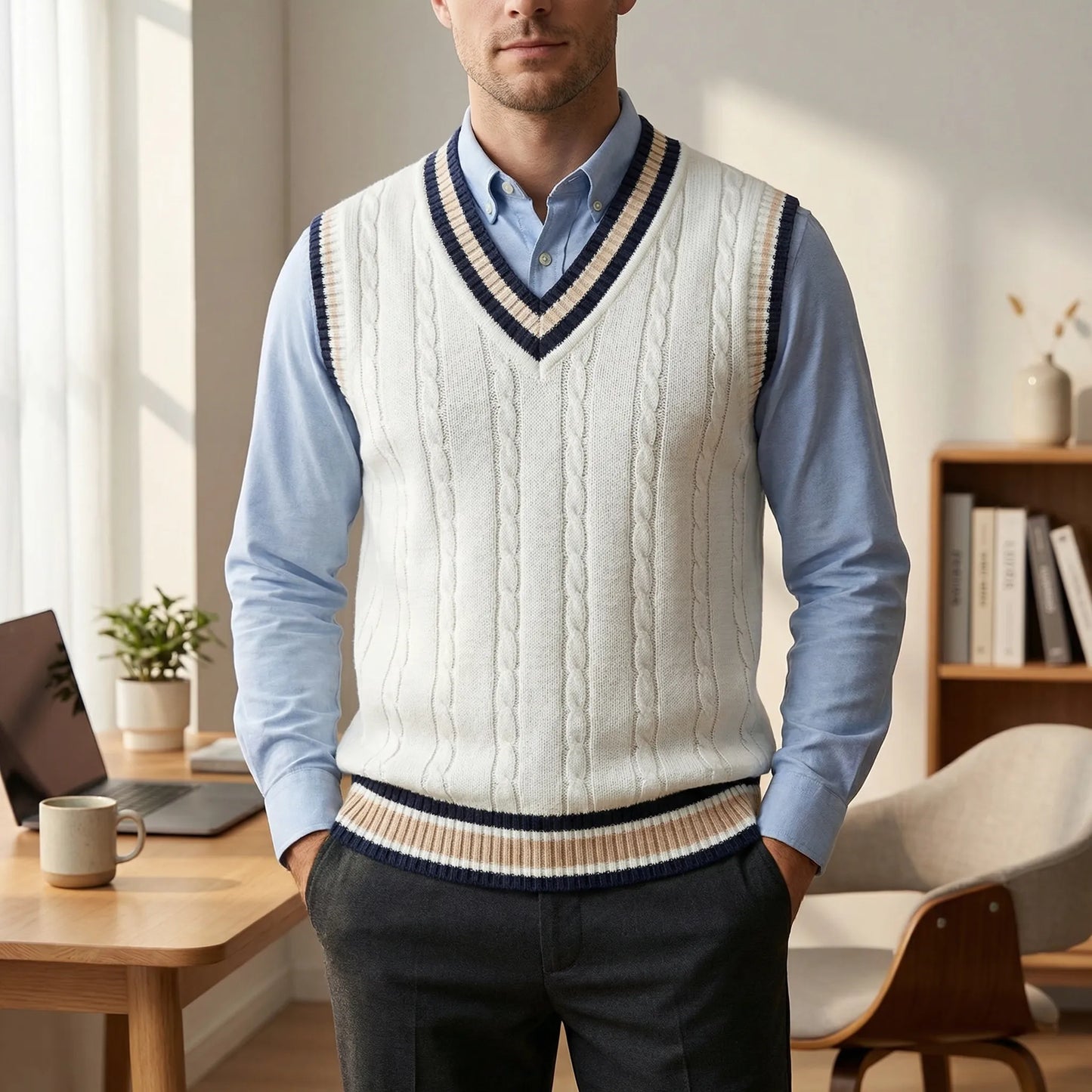 Casual Preppy Sweater Vest