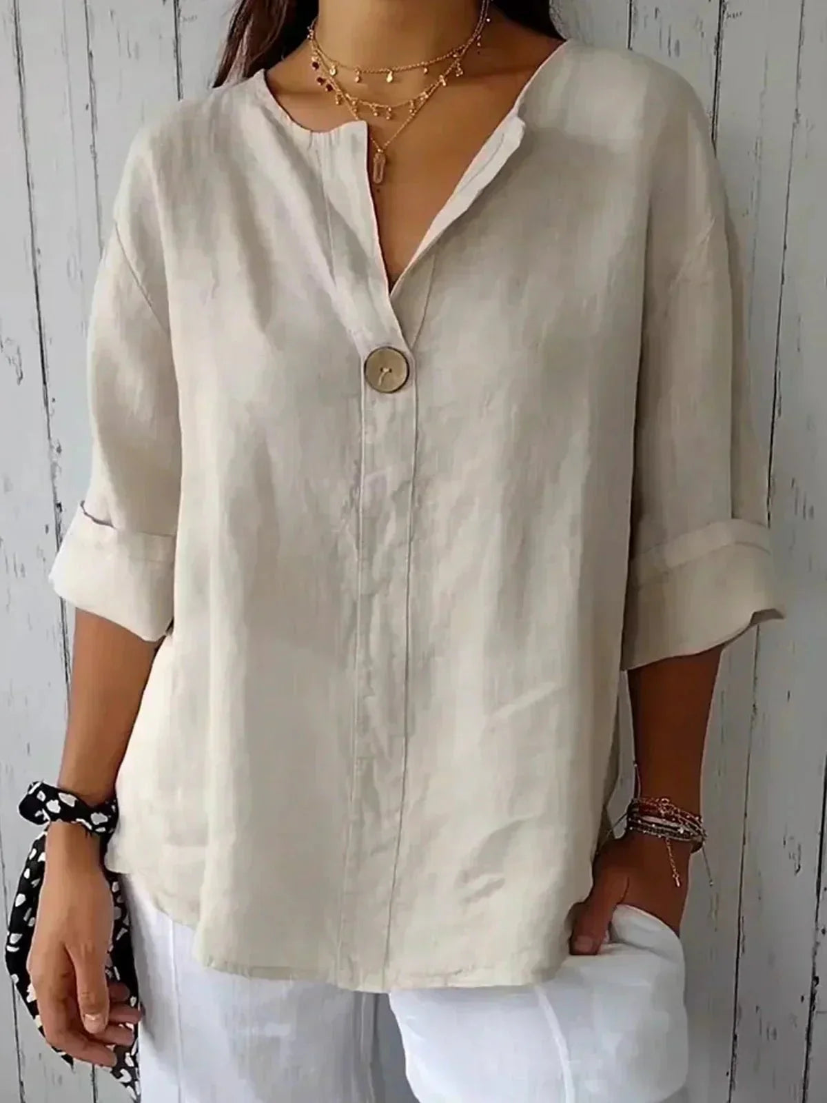 Image of Christine | Women's Oversized Button-Up Blouse