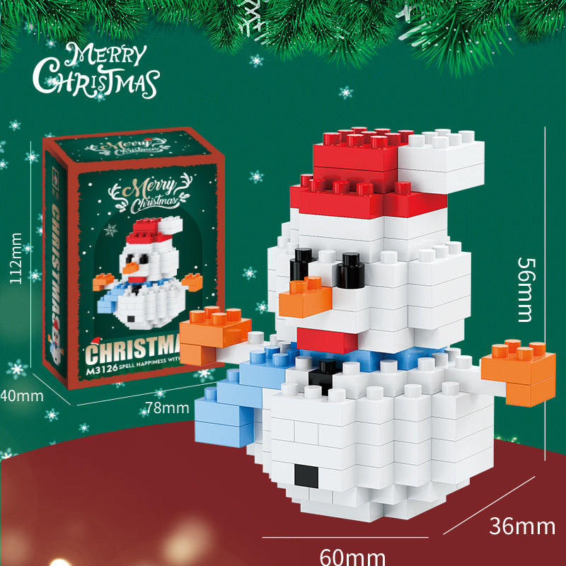 Christmas Building Bricks Set – Collectible Holiday Mini Figures in Gift Box