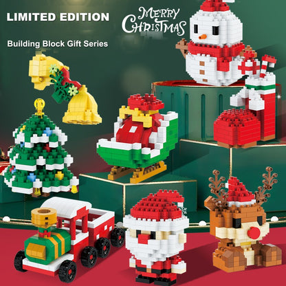 Christmas Building Bricks Set – Collectible Holiday Mini Figures in Gift Box