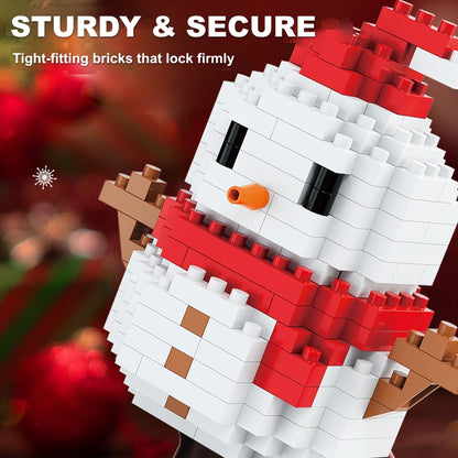 Christmas Building Bricks Set – Collectible Holiday Mini Figures in Gift Box