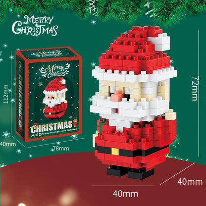 Christmas Building Bricks Set – Collectible Holiday Mini Figures in Gift Box