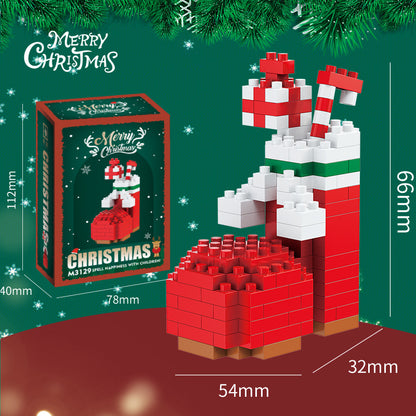 Christmas Building Bricks Set – Collectible Holiday Mini Figures in Gift Box