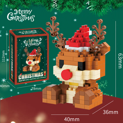 Christmas Building Bricks Set – Collectible Holiday Mini Figures in Gift Box