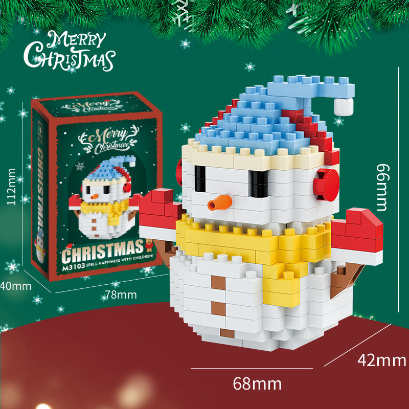 Christmas Building Bricks Set – Collectible Holiday Mini Figures in Gift Box