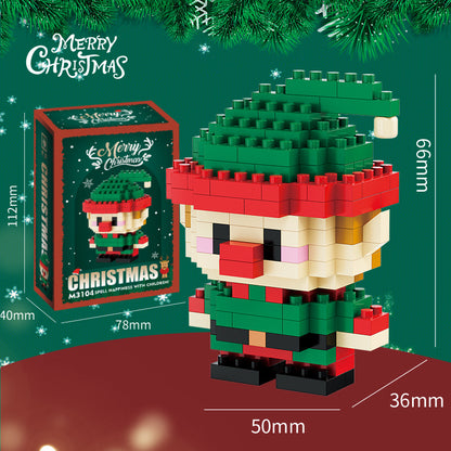 Christmas Building Bricks Set – Collectible Holiday Mini Figures in Gift Box