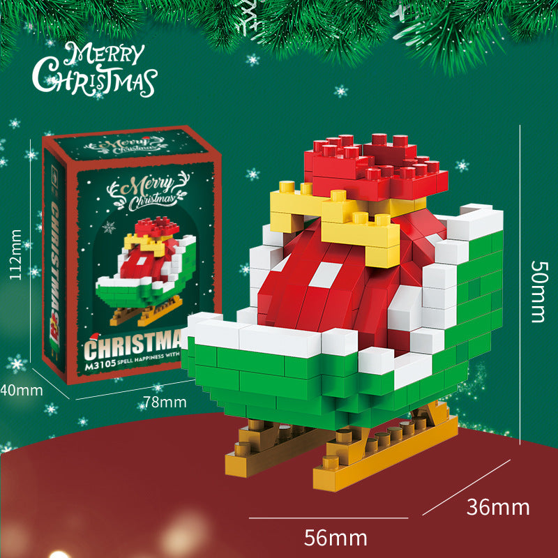 Christmas Building Bricks Set – Collectible Holiday Mini Figures in Gift Box