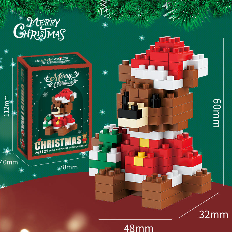 Christmas Building Bricks Set – Collectible Holiday Mini Figures in Gift Box