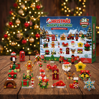 Christmas Fridge Magnet Advent Calendar, 24 Brick Builds for the Kitchen