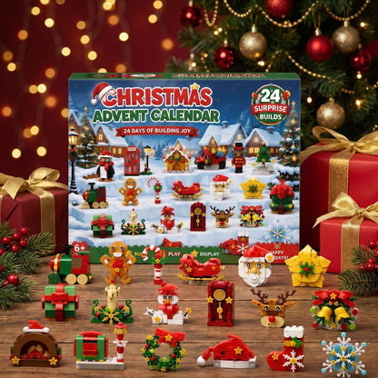 Christmas Fridge Magnet Advent Calendar, 24 Brick Builds for the Kitchen