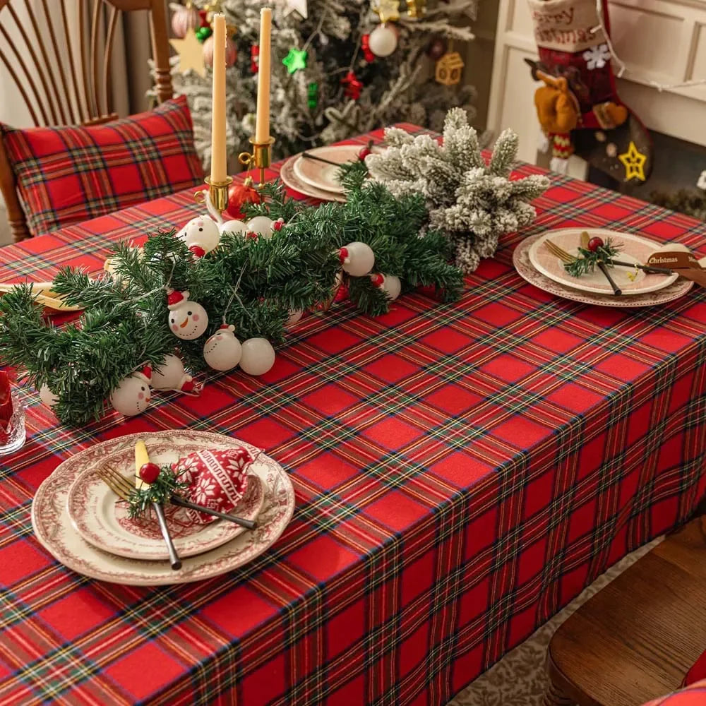Christmas Plaid Tablecloth