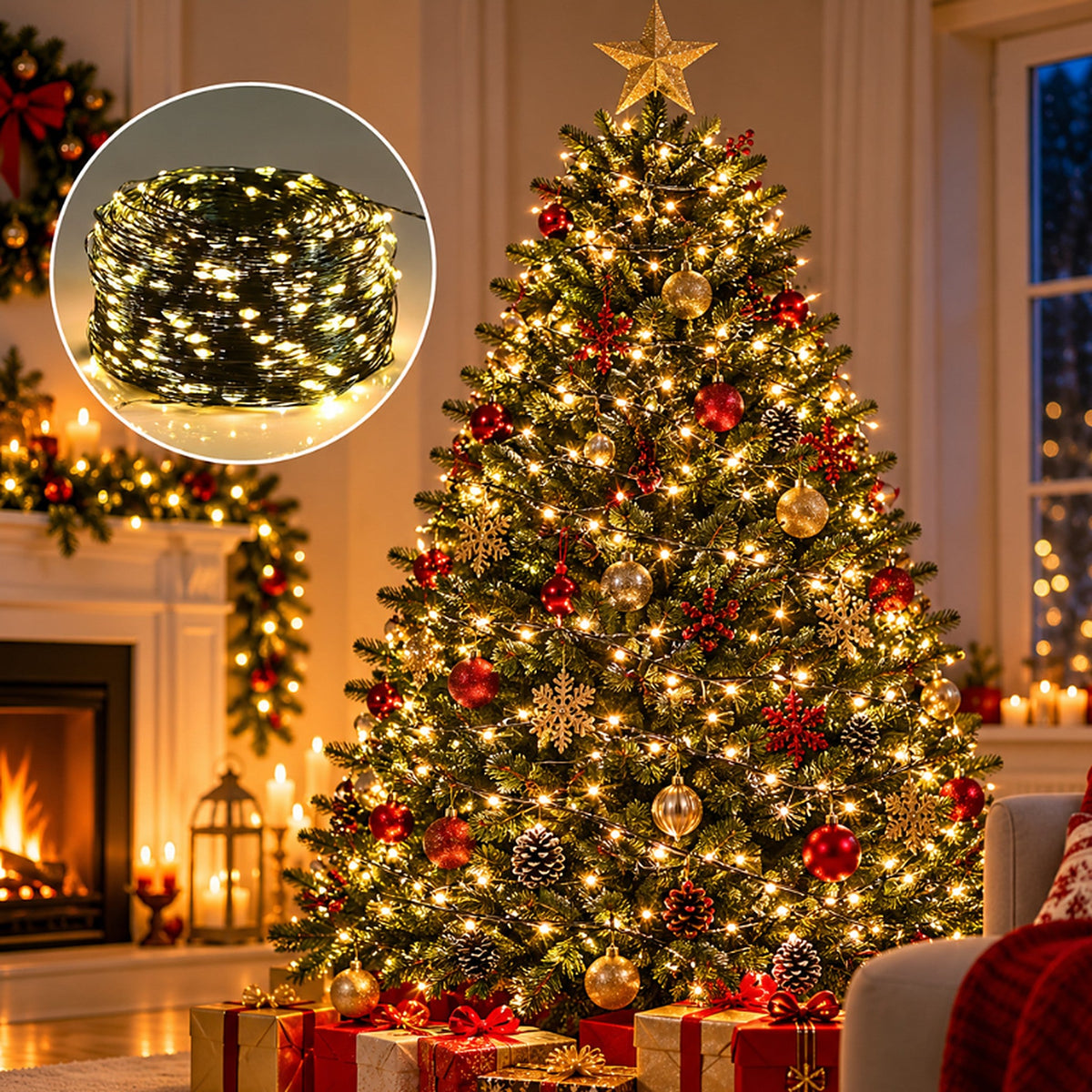 Christmas String Lights - Up to 100 Metres with Remote Control