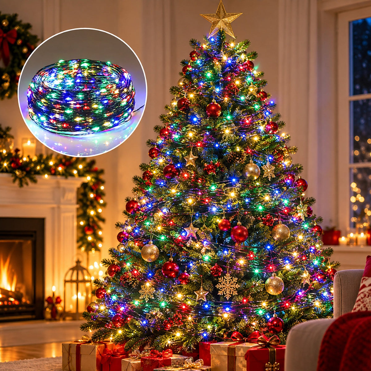 Christmas String Lights - Up to 100 Metres with Remote Control