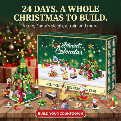 Christmas Tree and Santa's Sleigh Advent Calendar, Mini Brick Builds