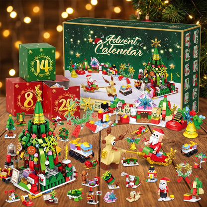 Christmas Tree and Santa's Sleigh Advent Calendar, Mini Brick Builds