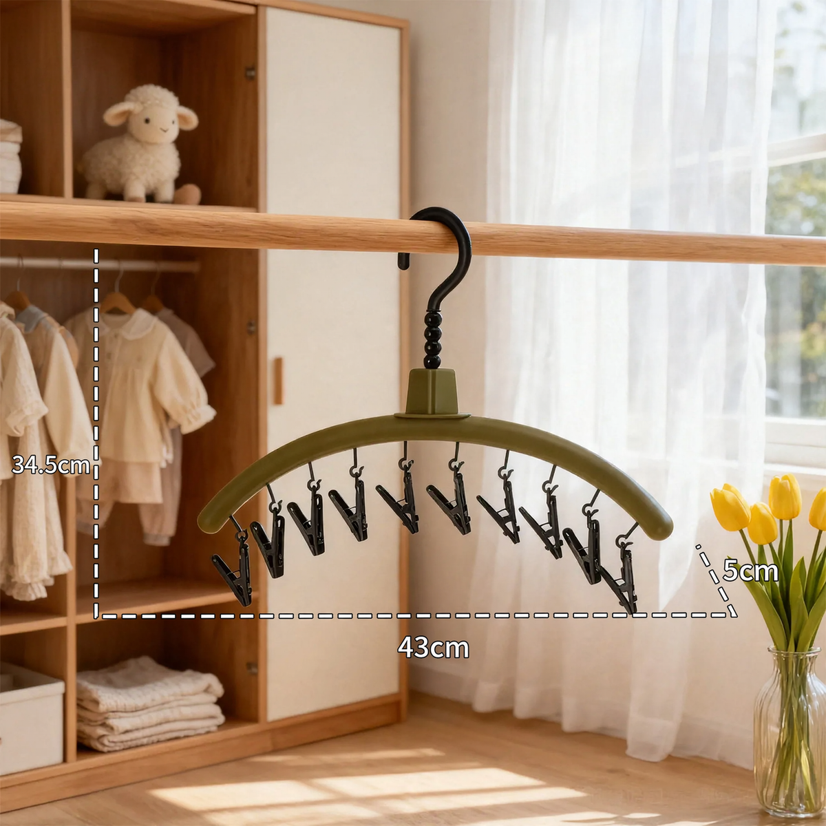 Christmas Tree Drying Rack with Clips