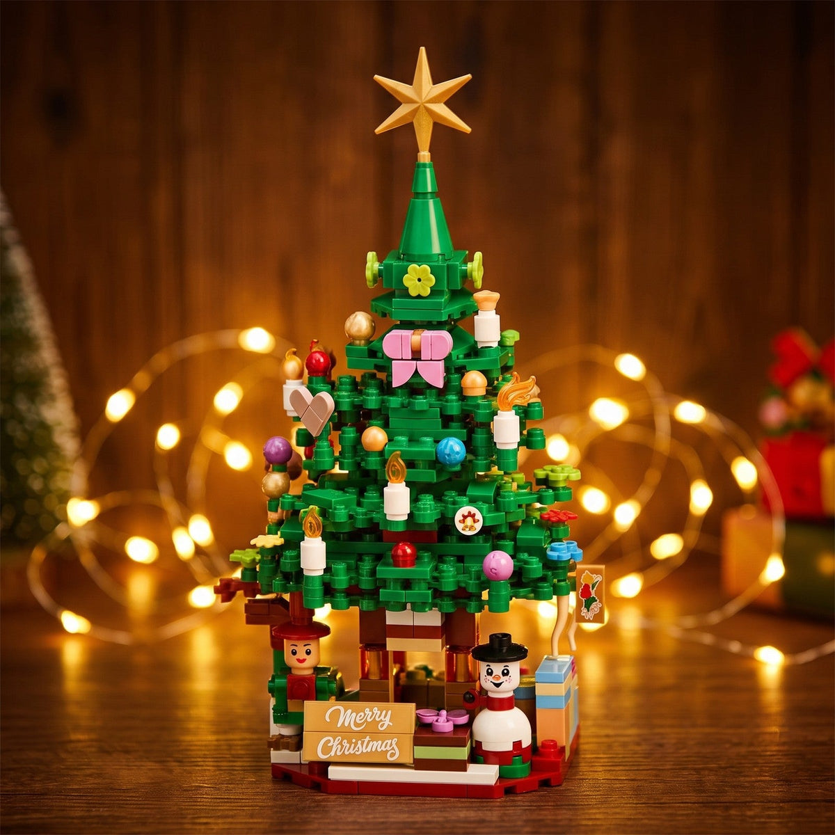 Christmas Village Building Block Advent Calendar, 864-Piece Festive Scene