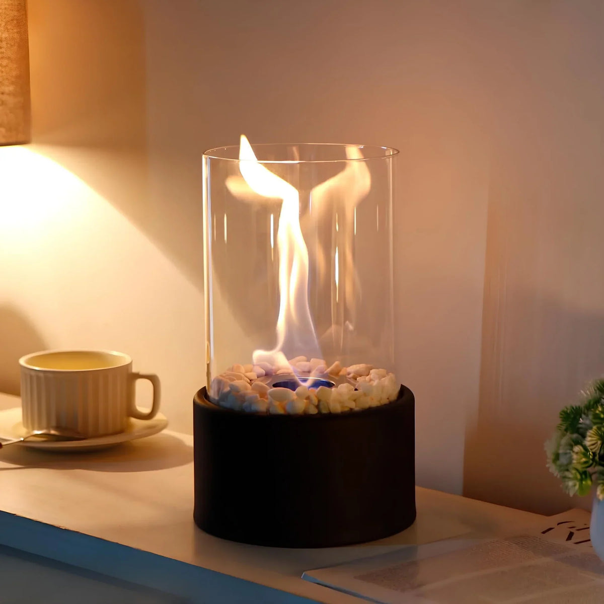 Classic Open-Flame Oil Table Lamp