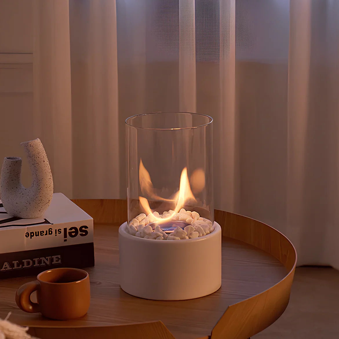 Classic Open-Flame Oil Table Lamp