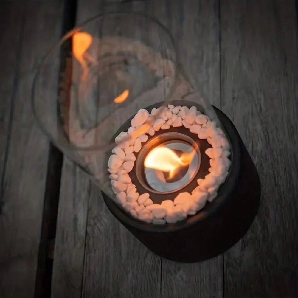 Classic Open-Flame Oil Table Lamp