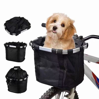 Collapsible Insulated Front Bike Basket with Quick-Release Mounting and Waterproof Liner
