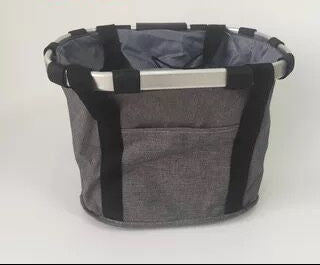 Collapsible Insulated Front Bike Basket with Quick-Release Mounting and Waterproof Liner