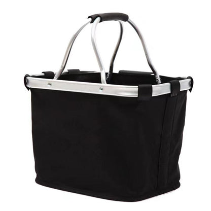 Collapsible Insulated Front Bike Basket with Quick-Release Mounting and Waterproof Liner