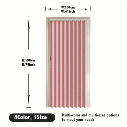 Colorful Magnetic Folding Door Curtain – Easy Setup Space-Saving Room Divider for Home & Business – Machine Washable Polyester Accent Curtain
