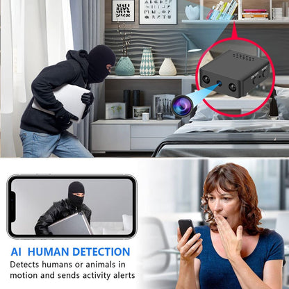 Compact Micro HD WiFi Camera with Audio and Night Vision
