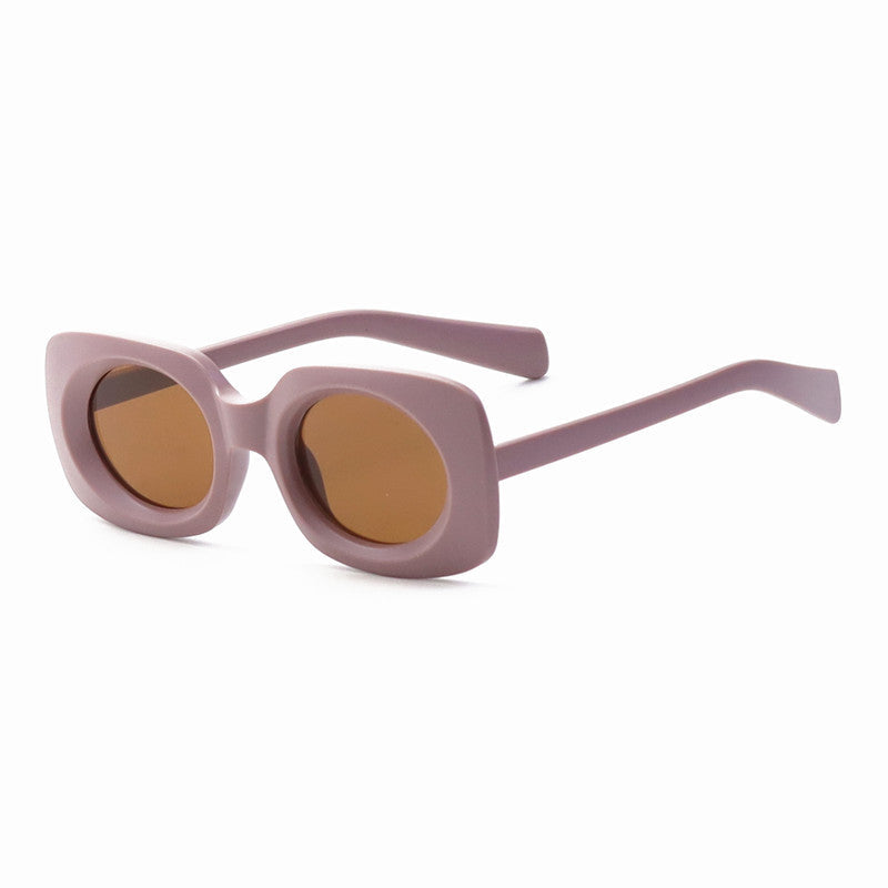 Contemporary Matte Square Sunglasses