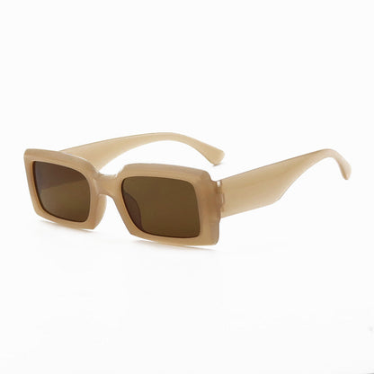 Contemporary Matte Square Sunglasses