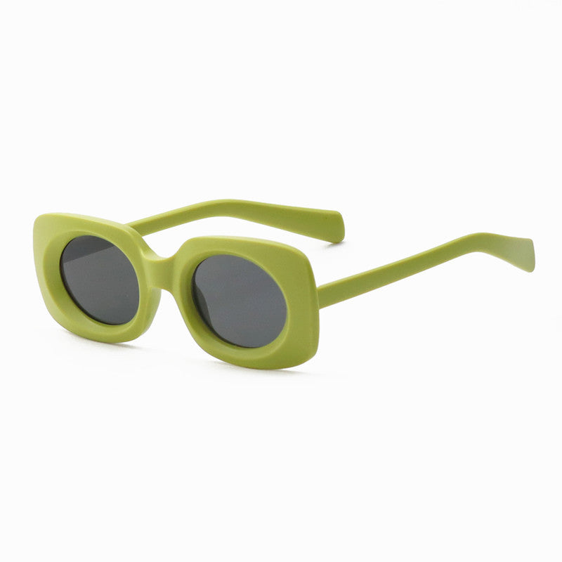 Contemporary Matte Square Sunglasses