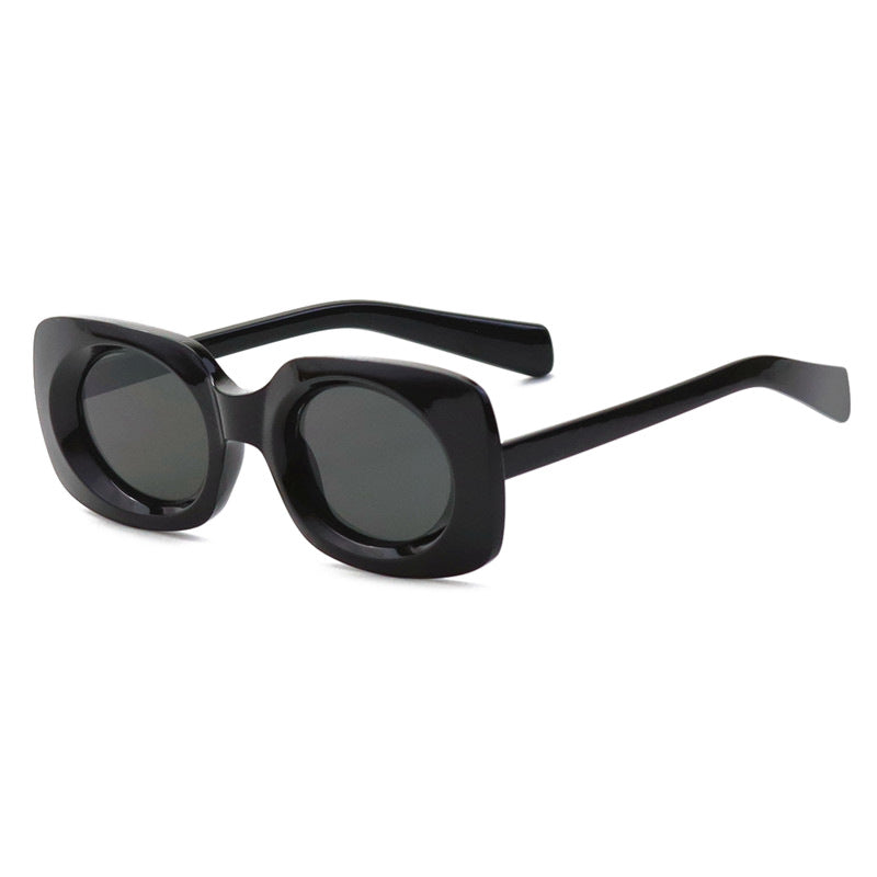 Contemporary Matte Square Sunglasses