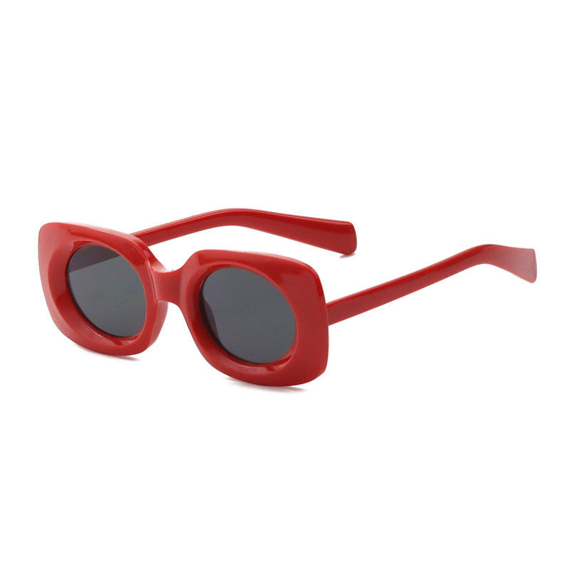 Contemporary Matte Square Sunglasses
