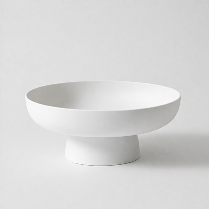 Contemporary Pedestal Fruit Bowl with Elevated Base and Wide Interior