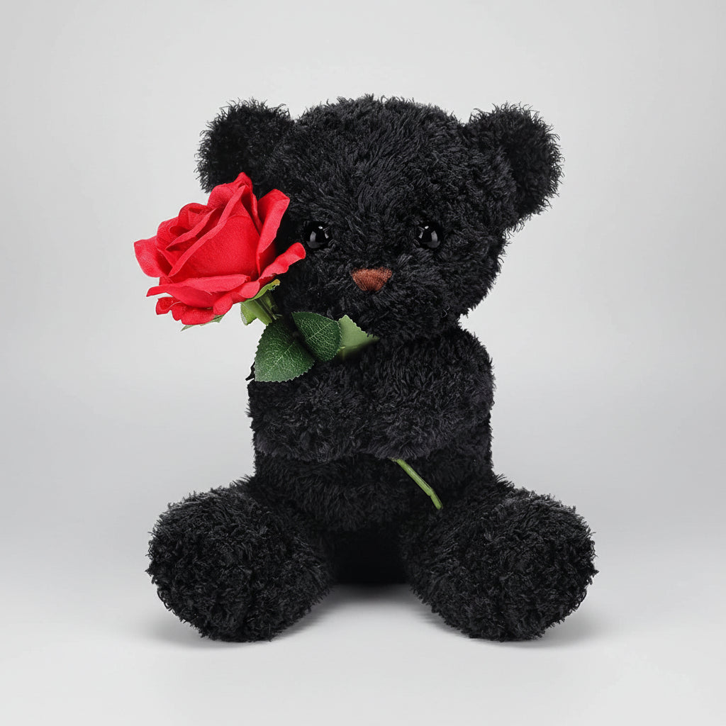 Cuddly Bear with Rose Cute Valentine's Day Gift