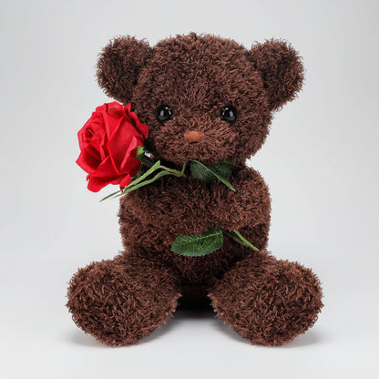 Cuddly Bear with Rose Cute Valentine's Day Gift