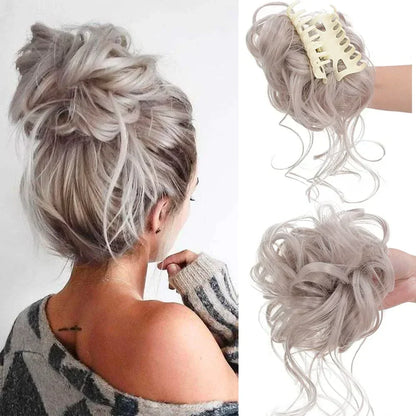 Curly Hair Bun - Clip-In Hair Piece with Volume and Natural Look