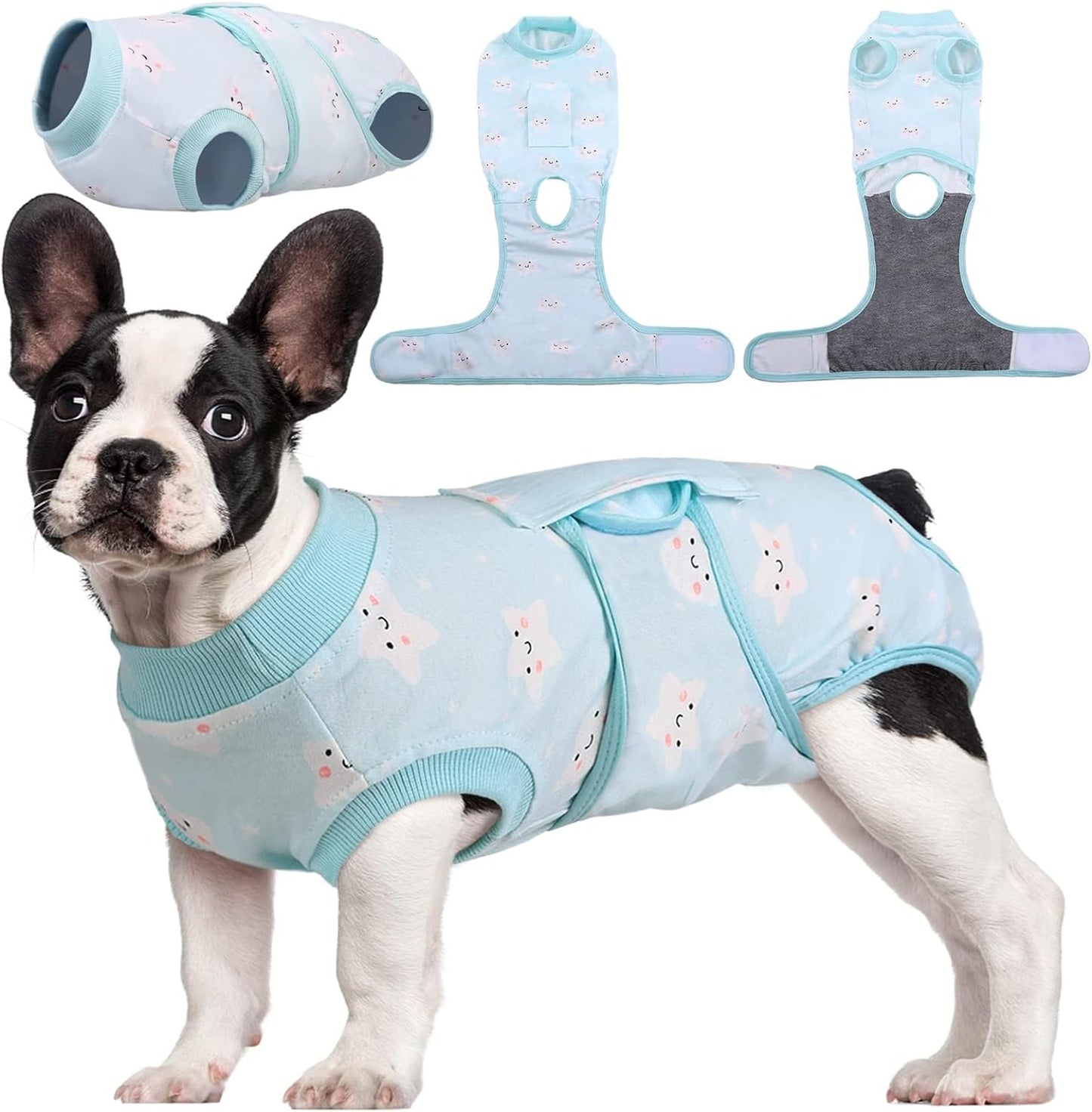 Custom Fit Dog Recovery Suit — Soft Fabric Postoperative Healing Garment