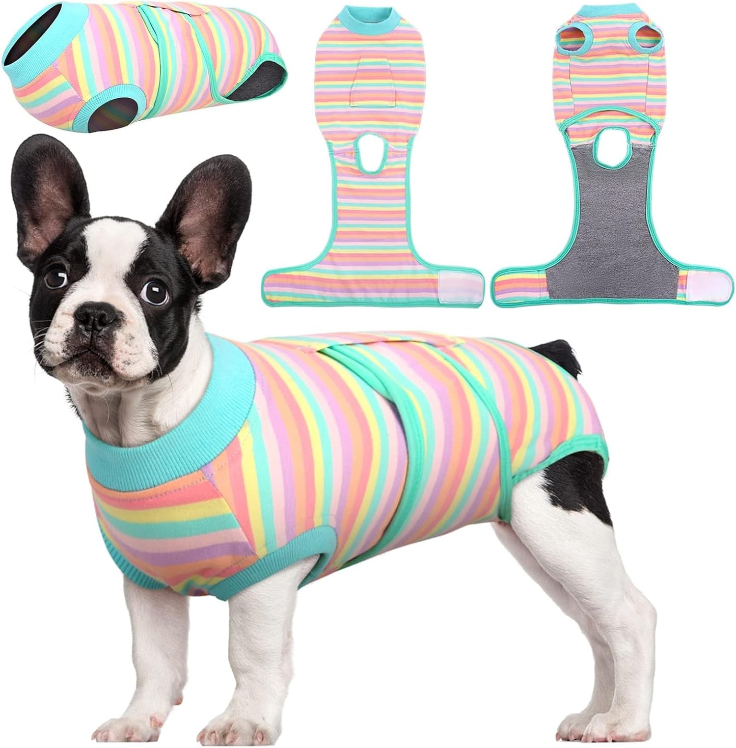 Custom Fit Dog Recovery Suit — Soft Fabric Postoperative Healing Garment
