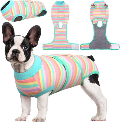 Custom Fit Dog Recovery Suit — Soft Fabric Postoperative Healing Garment