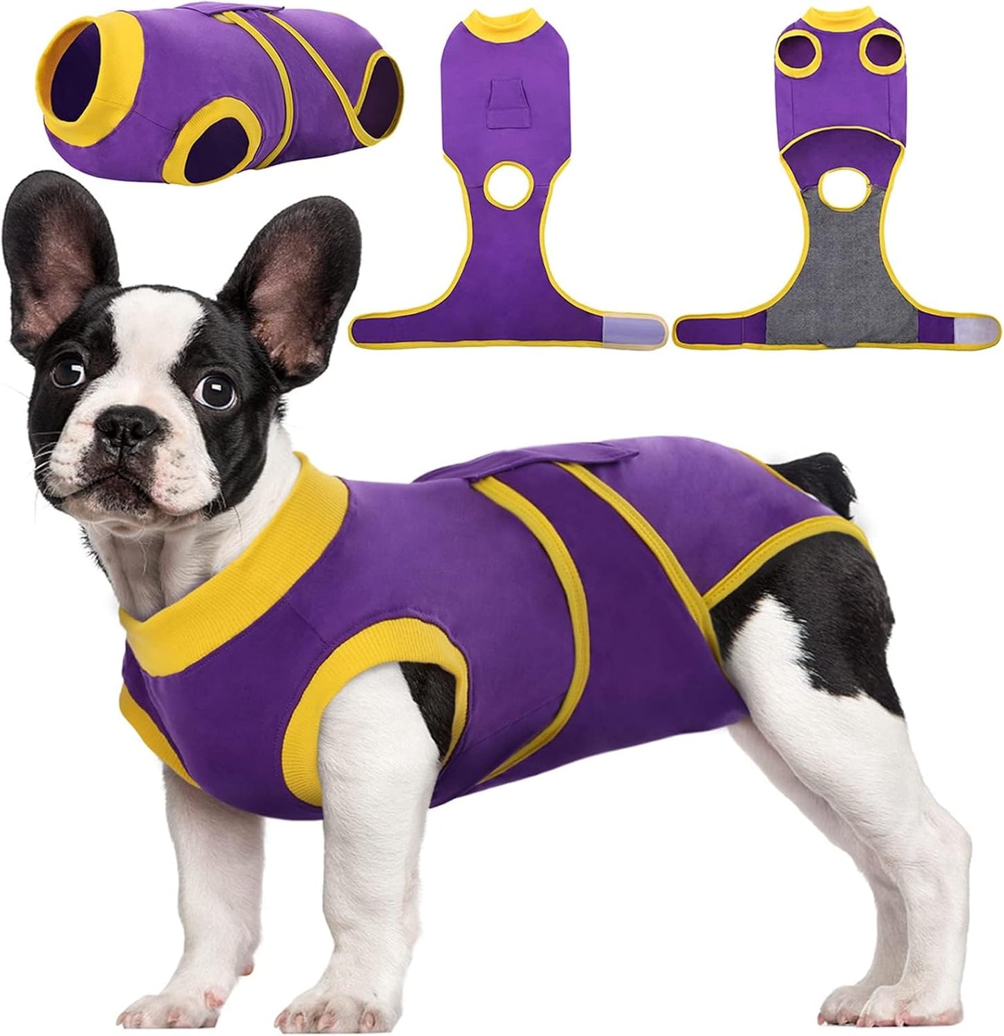 Custom Fit Dog Recovery Suit — Soft Fabric Postoperative Healing Garment