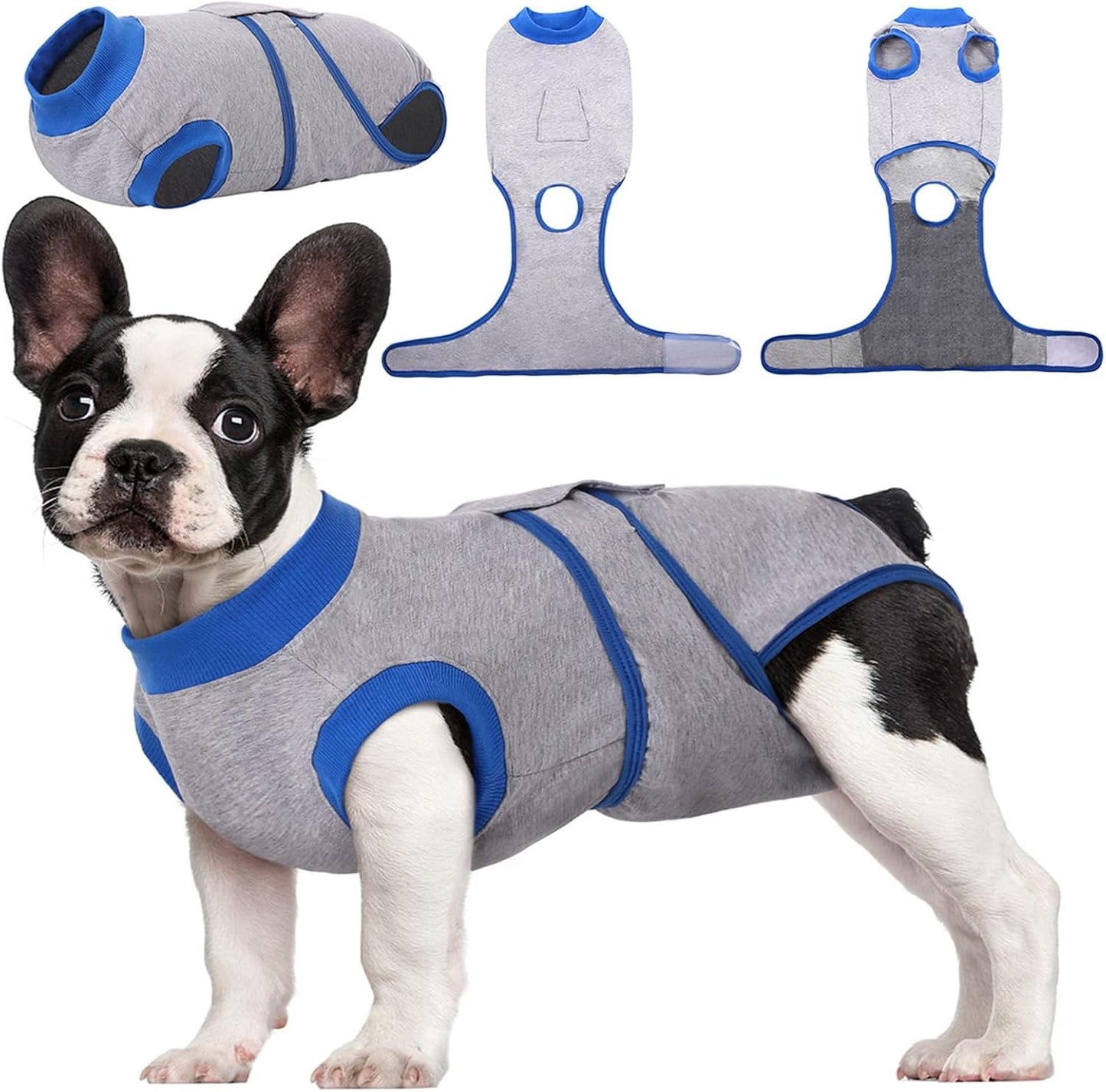 Custom Fit Dog Recovery Suit — Soft Fabric Postoperative Healing Garment