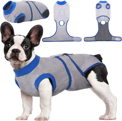 Custom Fit Dog Recovery Suit — Soft Fabric Postoperative Healing Garment